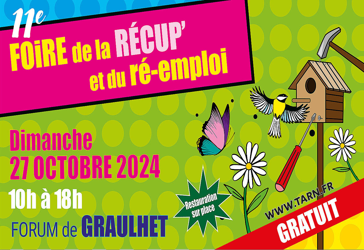 Le plein d'ateliers créatifs et gratuits à la Foire à la récup' et au réemploi  dimanche 27 octobre 2024 !